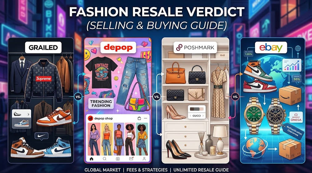 2026 Fashion Resale Verdict: Grailed vs. Depop vs. Poshmark vs. eBay (Selling & Buying Guide)