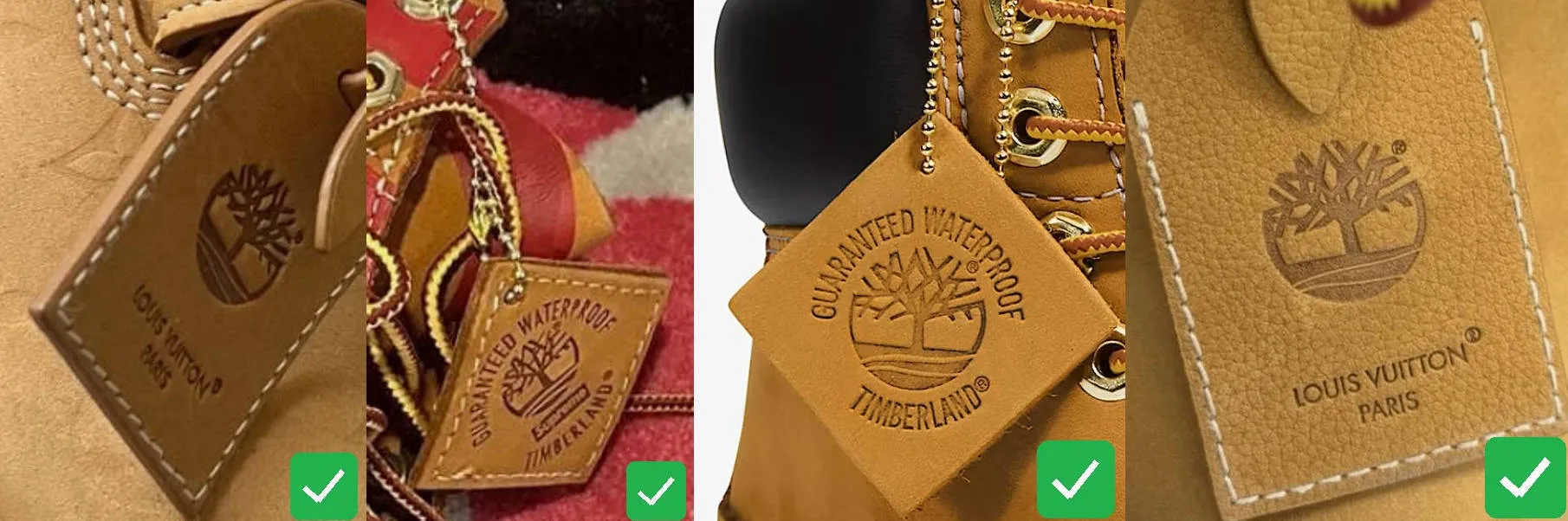 timberland authentic leather hangtag metal chain